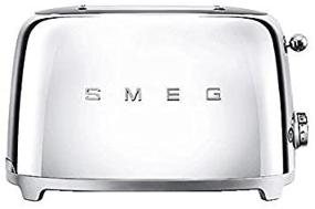 img 1 attached to 🍞 Smeg TSF01SSUS 50-х годов ретро стильный аэстетический тостер на 2 куска, хром: Стильное и эффективное поджаривание с винтажной атмосферой