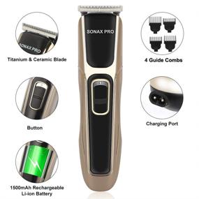 img 2 attached to 💇 High-Performance Cordless Hair Clippers for Men: Professional Electric Haircut & Beard Trimmer Kit with USB Rechargeable & Self-Sharpening Technology