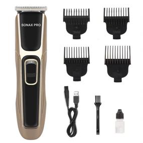 img 4 attached to 💇 High-Performance Cordless Hair Clippers for Men: Professional Electric Haircut & Beard Trimmer Kit with USB Rechargeable & Self-Sharpening Technology