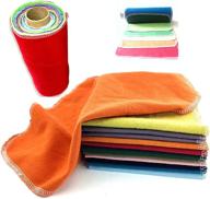 🌈 ultimate eco-friendly reusable towels: 100% homemade organic cotton, 24 rainbow pack with paper kraft tool! logo