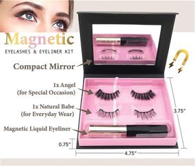 img 1 attached to Upgraded 2019 Magnetic Eyelashes and Eyeliner [by EOE] - 💁 No Glue, False Magnet Lashes, Natural & Reusable - Easy Application!