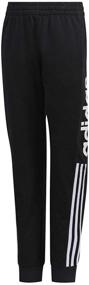 img 4 attached to Adidas Linear Jogger Heather 3 Stripe Boys' Clothing