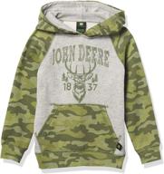 👶 john deere toddler fleece pullover boys' clothing – stylish hoodies & sweatshirts for fashionable kids logo