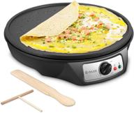 isiler electric crepe maker griddle - nonstick, 12 inches, batter spreader & wooden spatula - precise temperature control for roti, tortilla, eggs, bbq логотип