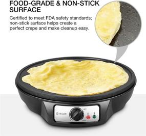 img 2 attached to iSiLER Electric Crepe Maker Griddle - Nonstick, 12 inches, Batter Spreader & Wooden Spatula - Precise Temperature Control for Roti, Tortilla, Eggs, BBQ