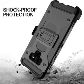 img 1 attached to 📱 Leptech Kickstand Series Samsung Galaxy Note 9 Case (Black) - Ultimate Protection for SM-N960U