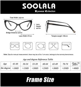 img 3 attached to 👓 Protect Your Eyes with SOOLALA Blue Light Computer Eye Glasses: Stylish Womens Cateye Glasses