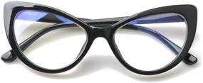 img 4 attached to 👓 Protect Your Eyes with SOOLALA Blue Light Computer Eye Glasses: Stylish Womens Cateye Glasses