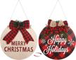 christmas hanging double sided buffalo holiday logo