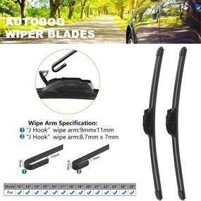 img 3 attached to 🚗 AutoBoo OEM Quality 26" + 16" Premium All-Seasons Windshield Wiper Blades 2 Pack – Durable, Stable, and Quiet