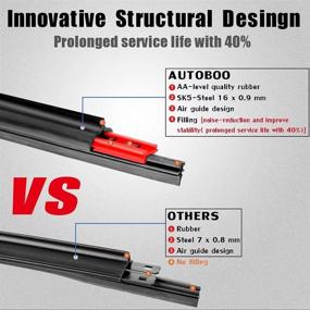 img 2 attached to 🚗 AutoBoo OEM Quality 26" + 16" Premium All-Seasons Windshield Wiper Blades 2 Pack – Durable, Stable, and Quiet