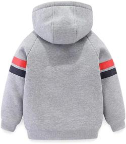 img 1 attached to 🦖 Dinosaur Boys' Sherpa Fleece Jacket - Trendy Clothing for Kids