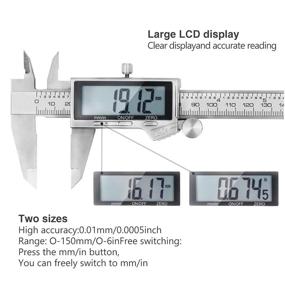 img 2 attached to 📏 Waterproof Stainless Digital Caliper: IP54 for Accurate and Reliable Measurements