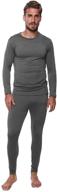 👕 men's warm fleece-lined long john set - soft thermal base layer with long sleeve shirt and bottoms logo