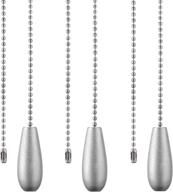 💡 3-pack silver ceiling fan chain pulls with wooden extensions for ceiling light/fan chains логотип