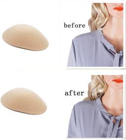 img 2 attached to 👗 Yokoke 2 Pairs Freebily Soft Silicone Shoulder Push-up Pads: Optimal Adhesive Enhancer for Instant Shoulder Lift and Comfort