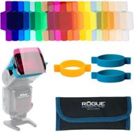 speedlight flash gels - 20 colorful lighting filters - universal fit - easy-identifying printed gels - portrait photographer's combo kit logo