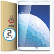 📱 manto (2 pack) tempered glass screen protector for ipad air 3 (2019) and ipad pro 10.5 (2017) - premium 9h hardness film for 10.5 inch ipad - anti-scratch & anti-bubble protection logo