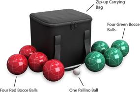 img 2 attached to 🎮 Enhance Your Games with the Hey! Play! Petanque/Boules Set: Includes 8 Steel Tossing Balls for Bocce and More