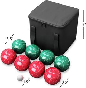 img 3 attached to 🎮 Enhance Your Games with the Hey! Play! Petanque/Boules Set: Includes 8 Steel Tossing Balls for Bocce and More