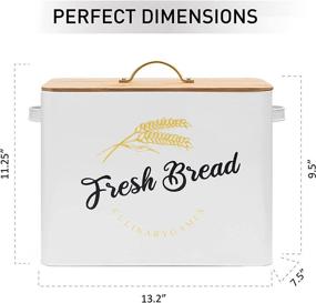 img 3 attached to 🍞 Classic Farmhouse Bread Box in White: Freshness and Style Combined