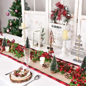 img 3 attached to Artiflr Christmas Artificial Centerpiece Decoration Seasonal Decor