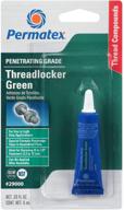 permatex 29000 penetrating grade threadlocker green: secure fasteners with ease, 6ml logo