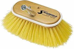 img 3 attached to 🧹 Shurhold 955 6" Deck Brush with Medium Yellow Polystyrene Bristles: Effortlessly Clean Your Deck