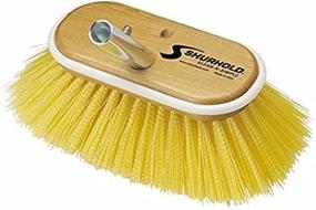 img 4 attached to 🧹 Shurhold 955 6" Deck Brush with Medium Yellow Polystyrene Bristles: Effortlessly Clean Your Deck