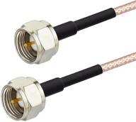 🔌 кабель f-type coax высокого качества длиной 3 фута - 75 ом мужской коннектор к мужскому для телевизора, кабельного модема, спутникового тюнера и многого другого. логотип