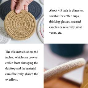 img 3 attached to 🍺 Farmhouse Braided Absorbent Coasters: Effortlessly Protect Your Surfaces from Drink Rings