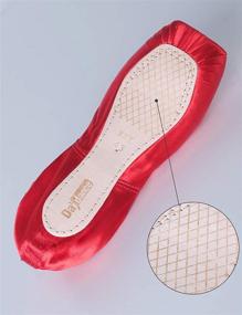 img 3 attached to 🩰 Enhance Your Ballet Routine with Daydance Ballet Pointe Shoes: Girls' and Women's Ribbon Ballerina Shoes with Toe Pads