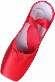 img 2 attached to 🩰 Enhance Your Ballet Routine with Daydance Ballet Pointe Shoes: Girls' and Women's Ribbon Ballerina Shoes with Toe Pads