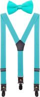 👔 stylish adjustable black teenage suspenders for boys - ceajoo boys' accessories at suspenders logo