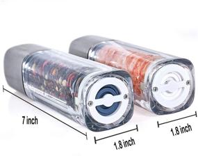 img 2 attached to 🧂 LHS Salt and Pepper Mill Grinder Shaker Set - 2 Pack Stainless Steel Precision Mechanism with Adjustable Coarseness