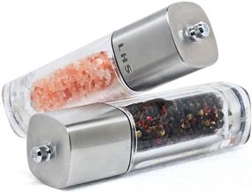 img 3 attached to 🧂 LHS Salt and Pepper Mill Grinder Shaker Set - 2 Pack Stainless Steel Precision Mechanism with Adjustable Coarseness