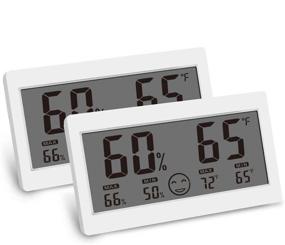 img 4 attached to Digital Hygrometer Thermometer Humidity Display Heating, Cooling & Air Quality