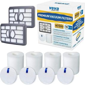 img 4 attached to VEVA Premium Vacuum Filter Set: 2 HEPA, 4 Foam, 4 Felt for Shark Rotator Lift-Away Model 500, 501, 502, 505, 552, UV560 - Efficient Cleaning Solution