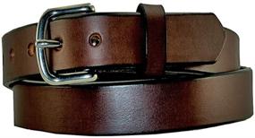 img 1 attached to Plain Harness Leather Belt Brown Men's Accessories