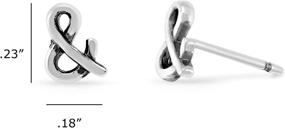 img 2 attached to Boma Jewelry: Sterling Silver & Ampersand Stud Earrings - Timeless and Stylish