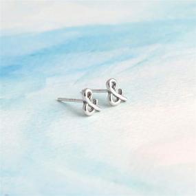 img 1 attached to Boma Jewelry: Sterling Silver & Ampersand Stud Earrings - Timeless and Stylish