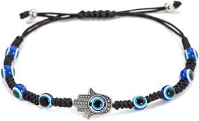 img 1 attached to 🔮 Kelistom 6-Piece Evil Eye/Hamsa Hand Kabbalah String Bracelets Set - Handcrafted Red, Black, Blue Braided String Bracelets for Women, Men, Boys, and Girls - Amulet Bracelets for Protection and Good Luck