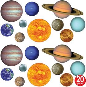 img 3 attached to Enhance Your Galaxy-Themed Birthday Party with Beistle's 🚀 20-Piece Paper Solar System Cut-Outs and Space Decorations Supplies