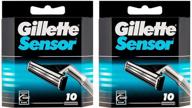 gillette sensor refill cartridges - pack of 10, 2 sets - enhanced for seo logo