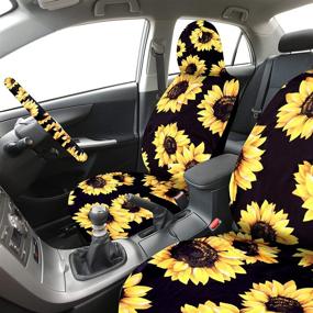 img 3 attached to BQTQ Sunflower Accessories Headrest Steering