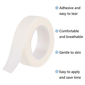 img 3 attached to 🧸 TUPARKA 8 Rolls White Eyelash Tape, Adhesive Lash Tapes for Eyelash Extension Supply, 9M Each Roll - Improved SEO