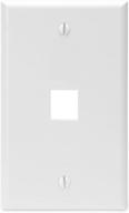 leviton 41080-1wp 1-port quickport wall plate 🔌 in white - convenient connectivity solution for your space логотип
