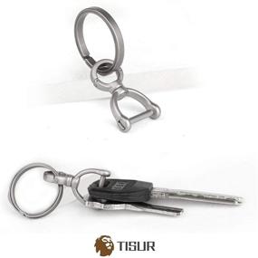 img 1 attached to 🔑 TISUR D-Rings with Screw Shackle: Horseshoe U Shape Key Ring for DIY Leather Craft Purse (2 pcs)