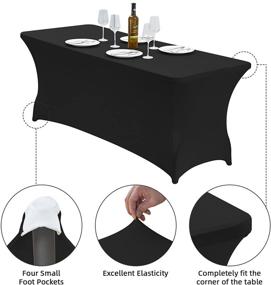img 1 attached to CWK Rectangular Resistant Stretchable Tablecloth