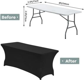 img 2 attached to CWK Rectangular Resistant Stretchable Tablecloth